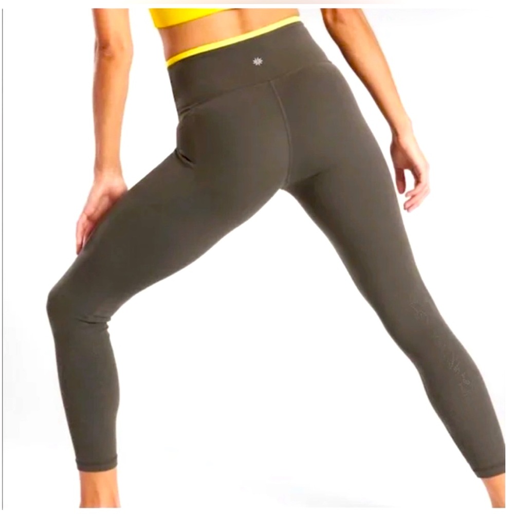 Athleta Revelation Laser Cut 7/8 Tight | Taupe‎ | Size M